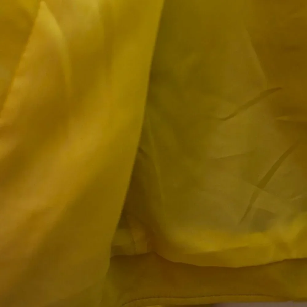 Avec Les Filles Bright Yellow Relaxed Lined Vegan Leather Boho Moto Zip Jacket - Picture 8 of 16